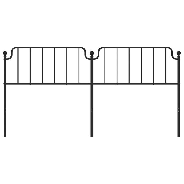 vidaXL Kovinsko nadomestno vzglavje črno 200 cm