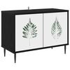 vidaXL TV omarica HANAU 69 x 33 x 50,5 cm Črni hrast Inženirski les