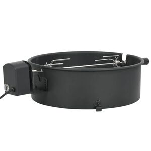 vidaXL Raženj za žar komplet z obročem 47 cm črn
