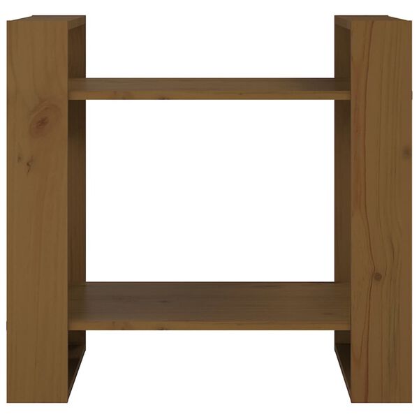 vidaXL Knjižna omara/pregrada medeno rjava 60x35x57 cm trden les