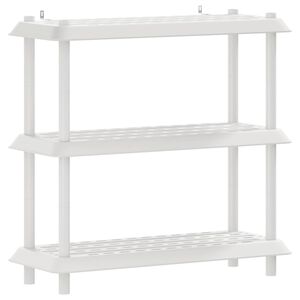vidaXL Polična enota 3 nivojev 100 x 40 x 96 cm PP Bela