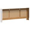 vidaXL Pokrov za radiator MDF bel 205 cm