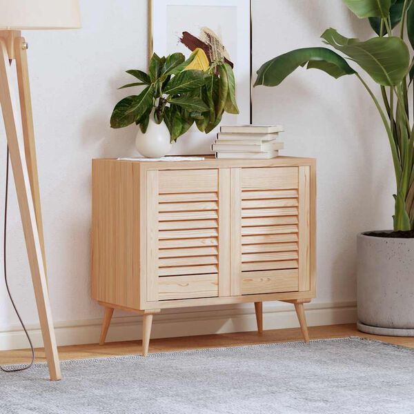 vidaXL Kabinetna vrata Louvred 2 kosa 39,5x29,5 cm Masivni les Pine