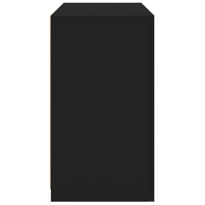 vidaXL Komoda z LED lučkami črna 60,5x37x67 cm
