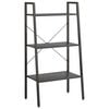 vidaXL 3-nadstropni stoječi regal črn 56x35x108 cm