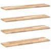 vidaXL Viseče police 4 kosi 80x20x2 cm neobdelan masiven les akacije