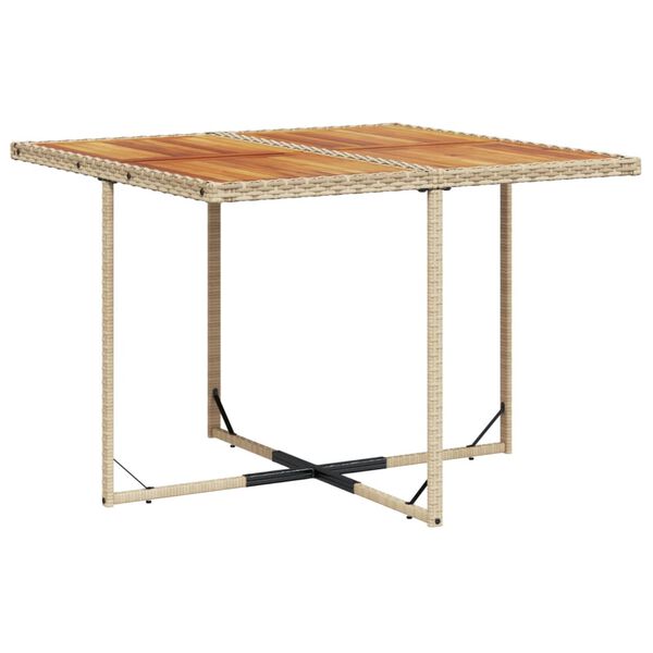 vidaXL Vrtna jedilna garnitura 5-delna z blazinami bež poli ratan