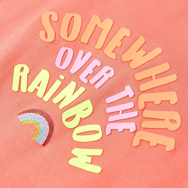 Otroška majica s kratkimi rokavi koralna 92