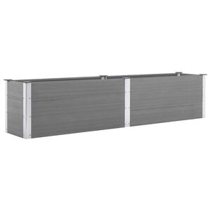 vidaXL Visoka greda 250x50x54 cm WPC siva