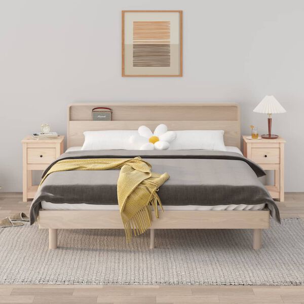 vidaXL Nočna omarica 2 kosa 40x35x61,5 cm trdna borovina