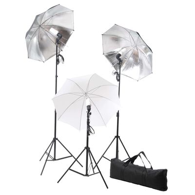 vidaXL Komplet za foto studio z ozadjem in kompletom razsvetljave