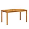 vidaXL Vrtna miza 140x80x74 cm trden akacijev les
