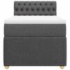 vidaXL Box spring postelja z vzmetnico temno siva 100x200 cm blago