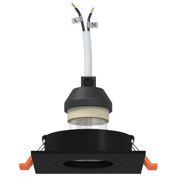 vidaXL Reflektor 12 pcs Črna 9 x 9 x 2 cm Aluminij