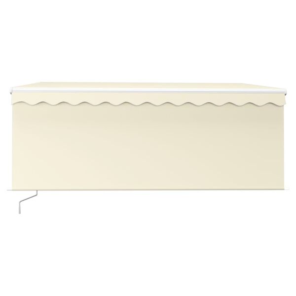 vidaXL Ročno zložljiva tenda s senčilom 3x2,5 m krem