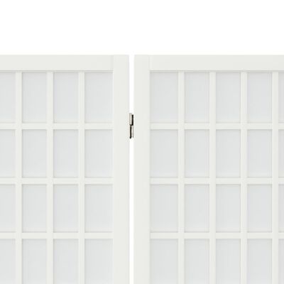 vidaXL Zložljiv 3-delni paravan japonski stil 120x170 cm bele barve