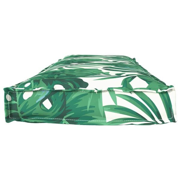 vidaXL Blazina za klop palete Cvetlični Vzorec listov 140 x 40 x 8 cm