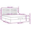 vidaXL Otomanski posteljni okvir z vzmetnico moder 160x200 cm blago
