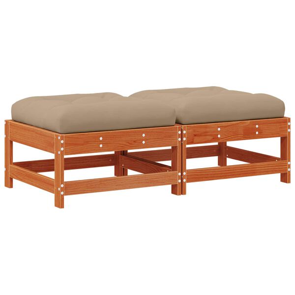 vidaXL Vrtna podlaga Masivna borovina Voskan Rjava