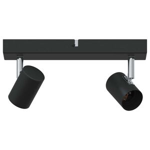 vidaXL Stropni reflektor s sredi&scaron;či Črna 26 x 6,5 x 11,5 cm Kovina