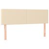 vidaXL Box spring postelja z vzmetnico krem 140x190 cm blago