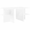 vidaXL Klubska miza Bela 87 x 50 x 45 cm Konstruirano leseno
