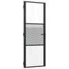 vidaXL Steklena vrata 76 x 3,5 x 201,5 cm Aluminij Črna