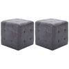 vidaXL Nočne omarice 2 kosa sive 30x30x30 cm umetno semi&scaron; usnje