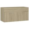 vidaXL Omarica za umivalnik sonoma hrast 90x38,5x46 cm inženirski les