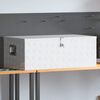 vidaXL Škatla za shranjevanje srebrna 100x55x37 cm aluminij