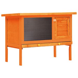 vidaXL Zunanji zajčnik / hišica za male živali enonadstropna iz lesa