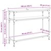 vidaXL Konzolna miza Umetni hrast 100 x 29 x 75 cm Konstruiran les
