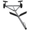vidaXL Prikolica za čoln srebrna 302 x 107 x 42 cm Jeklo