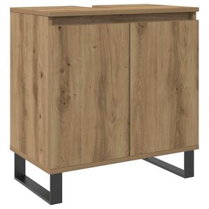 vidaXL Kopalni&scaron;ka omarica artisan hrast 58x33x60 cm inženirski les