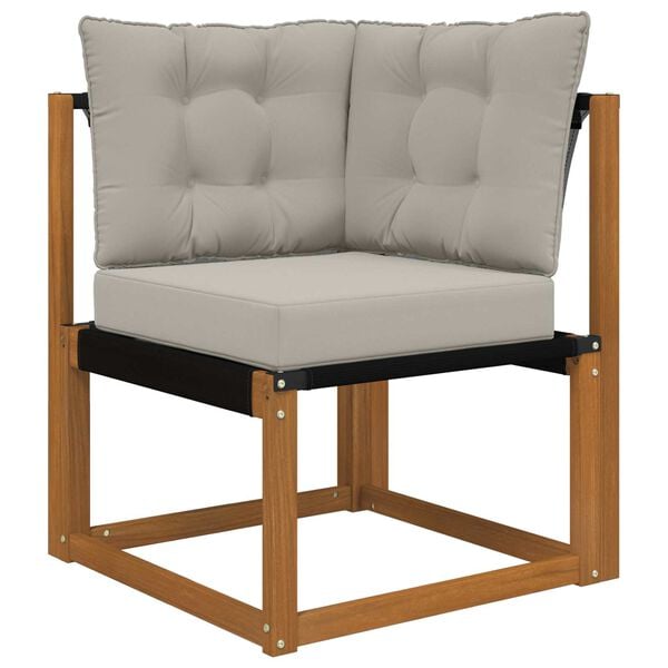 vidaXL Zunanja blazina za kavč 3 pcs Siva Poliester