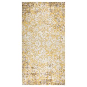 vidaXL Zunanja preproga ravno tkana 80x150 cm rumena