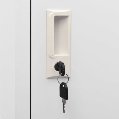 vidaXL Garderobna omarica na ključ s 4 predelki 38x45x180 cm