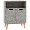 vidaXL Komoda betonsko siva 60x30x72 cm inženirski les