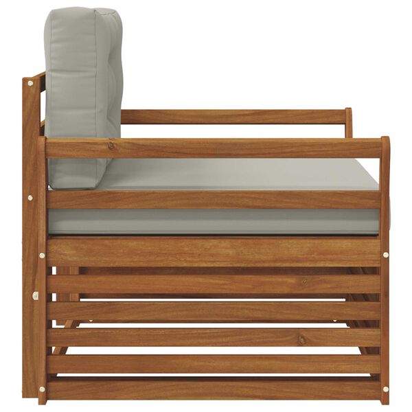 vidaXL Zunanja garnitura za sedenje Masivno akacijevo les in poliester