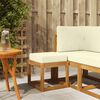 vidaXL Zunanji stolček klop Masiven les akacije Naravna