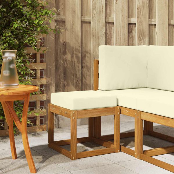 vidaXL Zunanji stolček klop Masiven les akacije Naravna