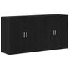 vidaXL Strani &scaron;al 2 pcs Črna Orehovina 79 x 38 x 80 cm Konstruiran les