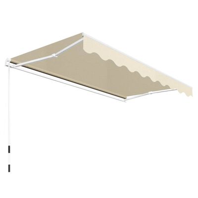 vidaXL Ročno zložljiva tenda 300 cm krem barve