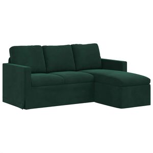 vidaXL Kavč Temno zelena 178 x 134 x 80 cm Žamet