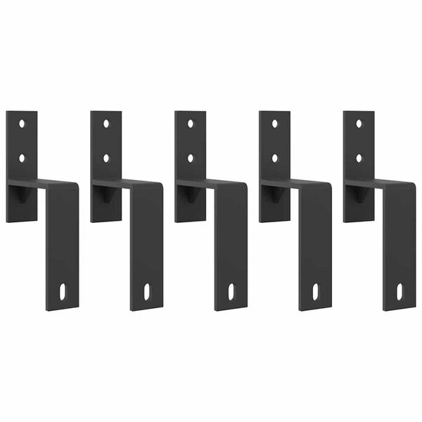 vidaXL Komplet opreme za drsna vrata 213,5 cm jeklo črne barve