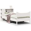 vidaXL Posteljni okvir brez vzmetnice bel 75x190 cm trdna borovina
