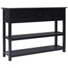vidaXL Komoda črna 108x30x76 cm trden les pavlovnije