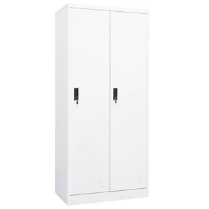vidaXL Garderobna omara bela 80x50x180 cm jeklo