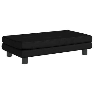 vidaXL Pasja postelja s podaljškom črna 100x50x30 cm žamet