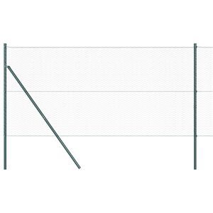 vidaXL Heksagonalna podpora za ograjo 100 x 1,6 m Jeklo s PVC premazom